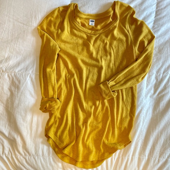 Old Navy Mustard Yellow Boat Neck Tee - XS LNC - Picture 2 of 4
